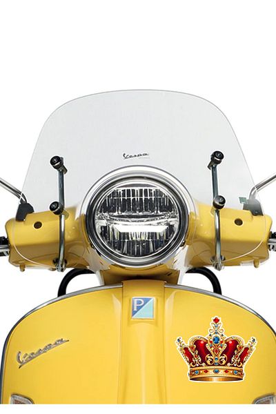 MegaSticker Autocolant Coroana Regelui Auto, Motocicletă, Cască, Laptop, Autocolant pentru Parbriz 14x11Cm
