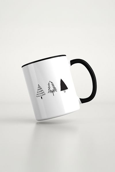 feinas Art Art Black Porcelain Mug