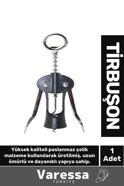 VARESSA Custom Manufacture Stainless Steel Tarnish Cork Wine Cap Opener Bottle Corkscrew 18*7 cm