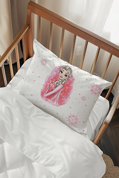 Talia Home Desenli Elsalı 2 Adet Yastık Kılıfı  Beyaz