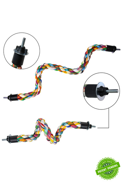 EBAMBU YENİ NESİL Doğal Tünek Papağan İçin Şekil Alan 2 ADET TÜNEK SET 65 ve 80 cm. BOYUNDA 2,5-3 cm EN