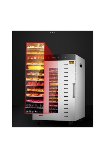 Dalle SS-16H Tekerlekli, Kolay Kullanım Uzun Ömürlü 16 Paslanmaz Tepsili Meyve Kurutma Makinası