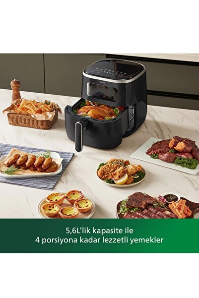 Philips 3000 Serisi XL Airfryer, 5.6L Kapasiteli Hazne, Siyah, HD9257/80
