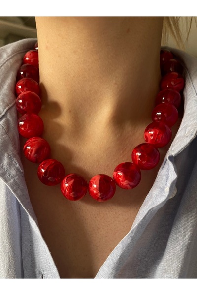 ZWEIG İri Boncuklu Kemik Kolye