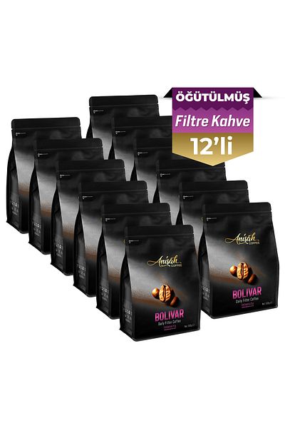 Anisah Coffee Bolivar Daily| Ground Filter Coffee| 12x500g| Medium Roasted (MEDIUM ROAST)