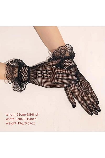 Dgt Luxury Elegant, Lace, Breathable Mesh Gloves
