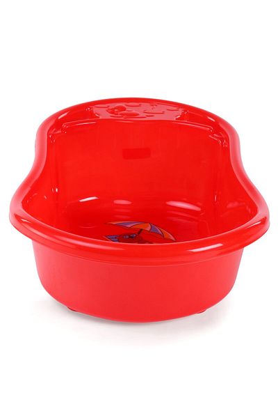 Babyhug Babyhug Baby Bath Tub - Red, Comfortable Soft Edges, Lightweight Portable, 79x47x25.5cm, 6M+