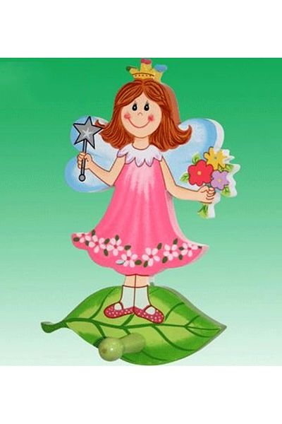Fab N Funky Fairy Hook - حامل معاطف للأطفال متعدد الألوان مثبت على الحائط، 22.5 سم