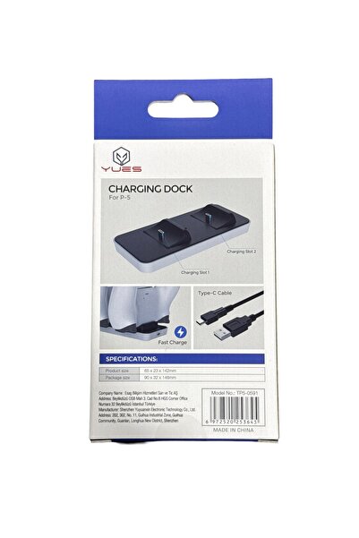 YUES DualSense PS5 Joystick Şarj Standı – Çift Dock, Hızlı ve Düzenli