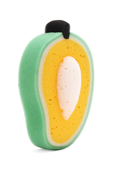 Babyhug Babyhug Fruit Shaped Bath Sponge - Green Yellow