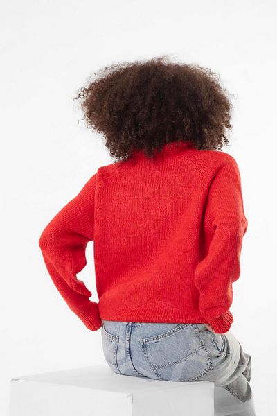 Figo Turtleneck Raglan Sleeve Ribbed Knitwear Sweater