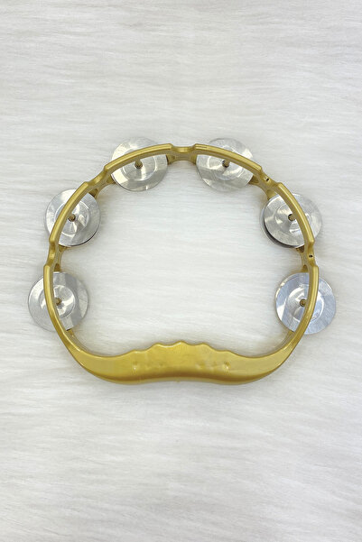 ZEYMERADE Gold Kına Tefi, Nedime Defi, Gelin Tefi, Halay Tef, Metal Zilli 1 Adet