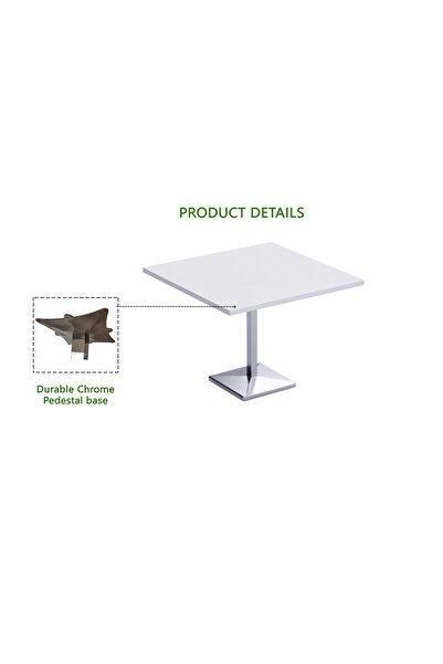 Mahmayi Ristoran 500PE 24-Seater Square Pantry Table Home & Kitchen Organization-White,720Cm