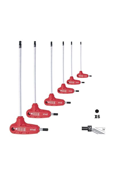 CER-PA NORM Cer-pa X-Plus T Saplı Ballpoint Alyan Anahtar Takımı 6 Parça