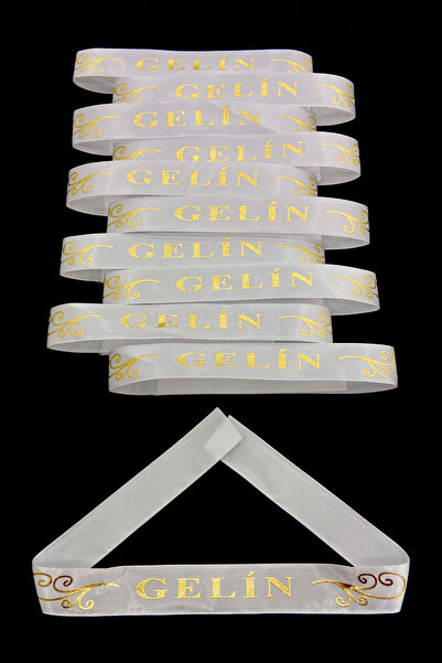 ZEYMERADE Beyaz Gelin Kol Kurdele Bileklik Bant, Kına Gecesi Düğün Bride Bekarlığa Veda Söz, 1 Adet