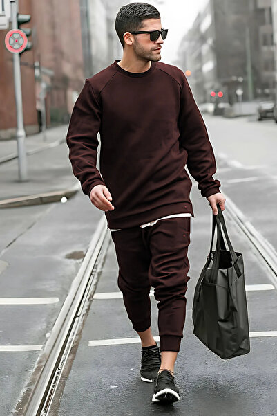 YAKAMEL Set de trening pentru bărbați, sport, cu guler rotund, cu 3 fire