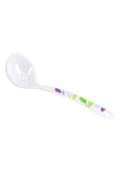 ROYALFORD Melamine Soup Spoons - Serving Spoon Soft Grip Long Handle