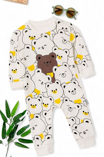 VOY KİDS Baby Boy Hallow Months Printed Seasonal New Born Bottom Bottom with Strap 0-3-6-9-12 Months