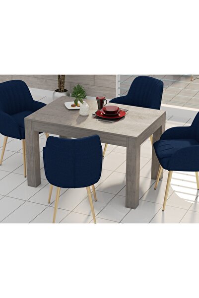 Mahmayi 4-Seater Wooden Dining Table for Kitchen, 120cm, Grey Brown Whiteriver Oak Finish