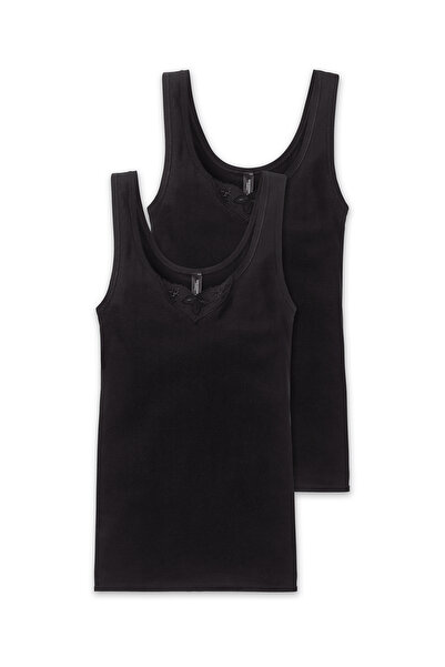 Schiesser Trägertop (Tops) 2er-Pack Cotton Essentials Träger-Top Shirt Ärmellos Schulterfrei