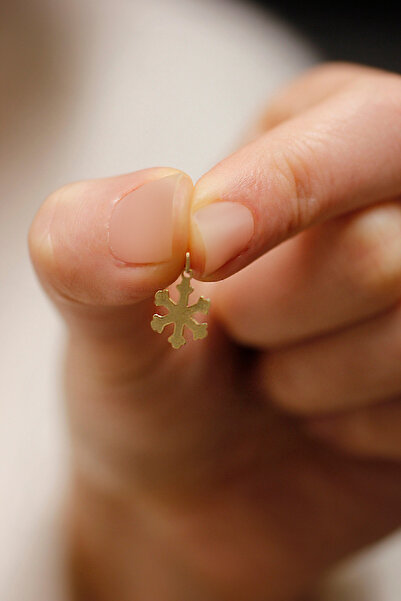 DİAMİNE PIRLANTA 14 Ayar Kar Tanesi Kolye ucu