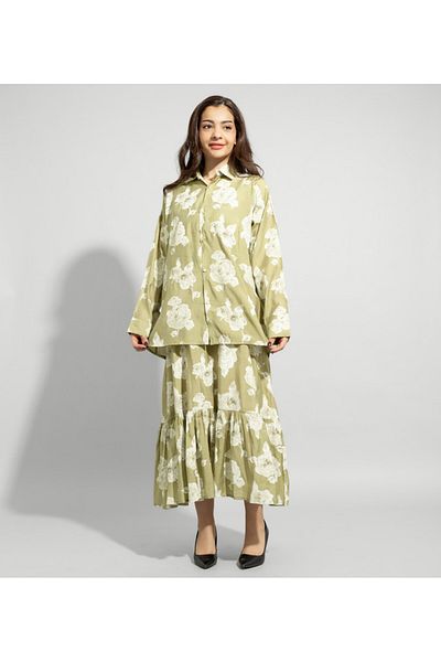 IKKXA Two-Piece Floral Dress Set