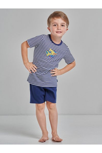Schiesser Set mit 2 Jungen Schlafanzug – Kurz, Kinder, Bauwagen Motiv