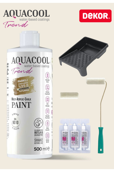 Aquacool Trend Su Bazlı Akrilik Hobi Boya 500 ml Rulo Katalizör Boyacı Tavası...