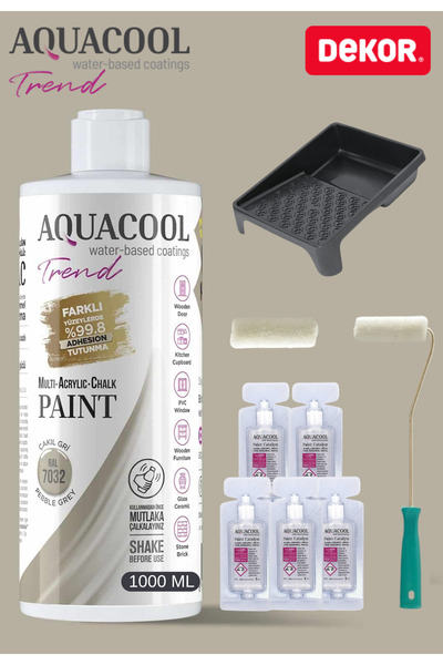 Aquacool Trend Su Bazlı Akrilik Hobi Boya 1000 ml Rulo Katalizör Boyacı Tavas...