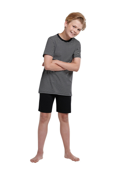 Schiesser Kurzer Schlafanzug Basic Kids Schlafanzug Pyjama Schlafmode Bequem