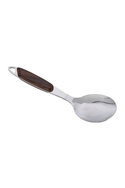 ROYALFORD RF9772 Stainless Steel Rice Spoon with Wooden Finish Handle
