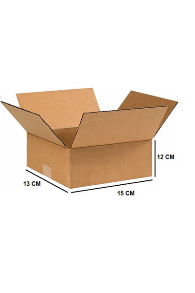 AMBALAJ MARKT Tek Oluklu Koli, Küçük Ürün Kutusu 15x13x12 Cm Esmer C Dalga 20...
