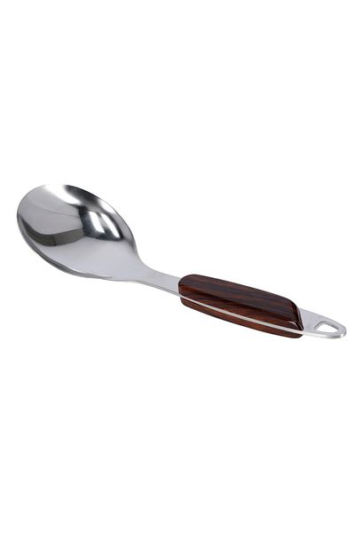 ROYALFORD Stainless steel Rice Spoon, Wooden handle RF2060SP