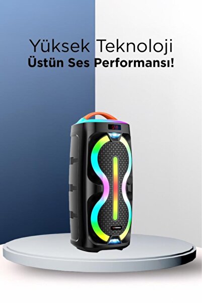 Torima D36 RGB Işıklı Mikrofonlu Kumandalı TWS Bluetooth Hoparlör Speaker