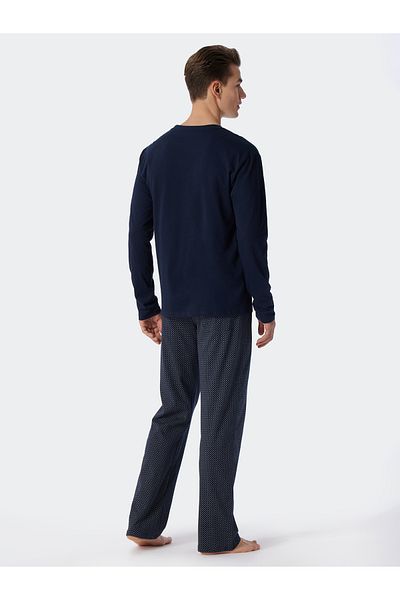 Schiesser Pyjama Ebony Schlafanzug Pyjama Schlafmode Bequem