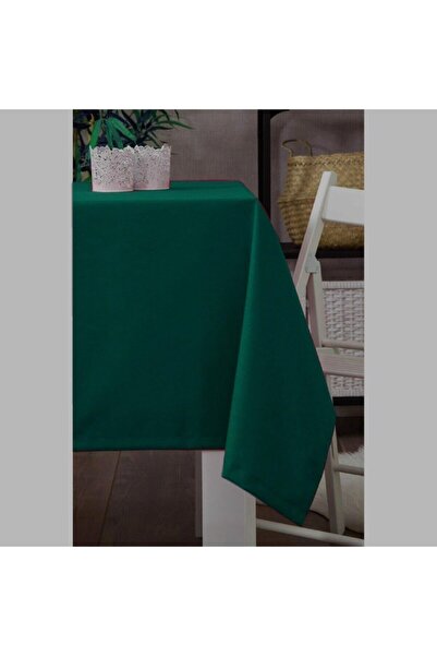 bursa çeyiz Düz Koyu Yeşil Renk Dertsiz Masa Örtüsü 140 X 140 cm