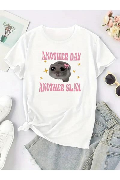 Touz Moda Another Day Another Slay εμπριμέ μπλουζάκι Oversize