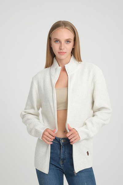 ALEXANDERGARDI Stand Collar Zippered Comfort Fit Knitwear Cardigan (E22-5714)