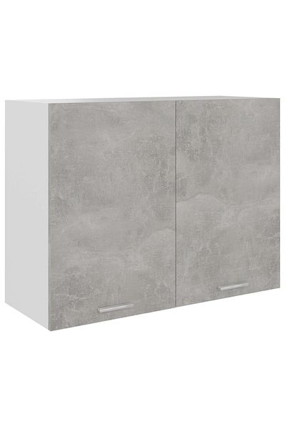 vidaxl Hanging Cabinet Concrete Grey 80x31x60 cm Engineered Wood