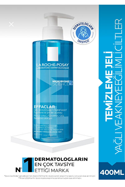 La Roche Posay Effaclar Jel Yagli, /Sivilceye Egilimli Ciltler için Yüz Temizleme Jeli 400ml
