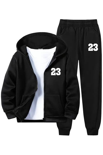 AEMİ Σετ αθλητικής φόρμας Unisex με φερμουάρ Oversize Hooded Top και κάτω μέρος
