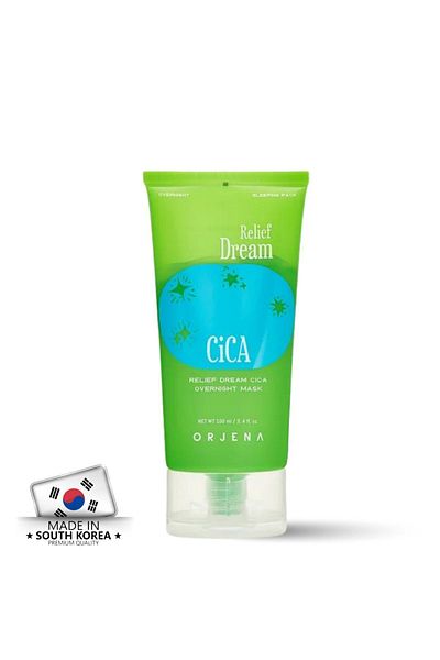Orjena Relief Dream Cica Overnight Mask - 100ml Moisturizing and Soothing Sleeping Table
