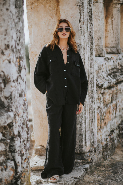 Cosibello Home Set de damă Bella Muslin Rahat croială alb