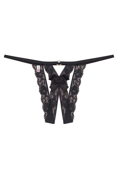 Lukas Stoned Lace Fancy Panties Black - 66299