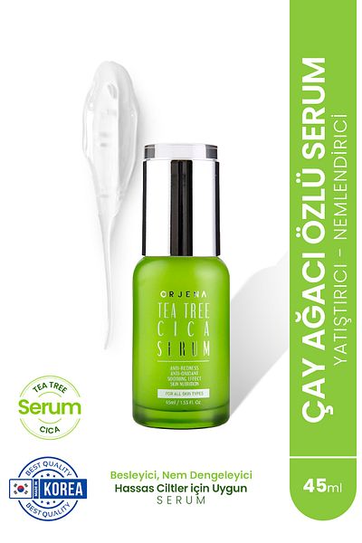 Orjena 45ml Tea Tree Cica Serum - Soothing Skin Barrier, Redness and Acne