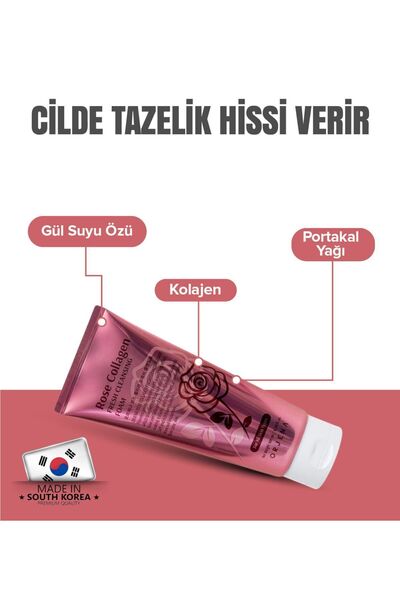 Orjena Rose Collagen Foam Kolajen Özlü Nemlendirici Yaşlanma Karşıtı Yüz Temizleme Köpüğü - Onarıcı - 180ml