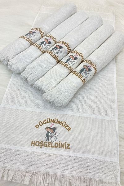ZEYMERADE 6 Pcs Wedding Bridal Groom Circumcision Convoy Trolley Towel Ornament