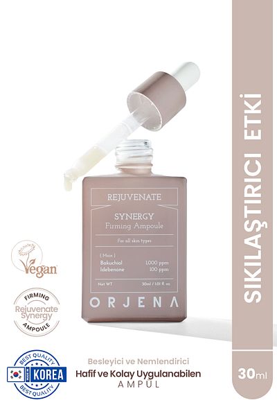 Orjena Rejuvenate Synergy Firming Ampoule - Vegan Moisturizer with Gel Formula Suitable for All Skin Types 30ml