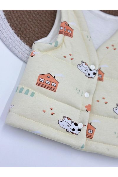 Ege Bebek Printed Fiber Padded Vest
