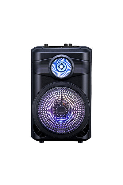 UnDePlus Kablosuz Mikrofonlu FM RGB TWS Çift 8inç Karaoke Bluetooth Taşınabil...
